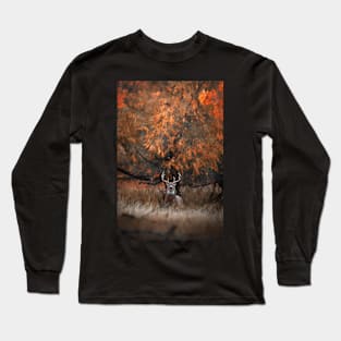 Big White Tailed Buck Long Sleeve T-Shirt